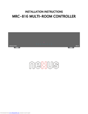 Nexus MRC-816 Installation Instructions Manual