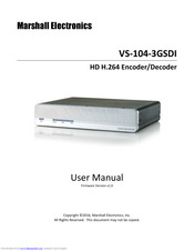 Marshall Electronics VS-104-3GSDI User Manual