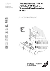 Endress+Hauser Proline Prosonic Flow 93 Function Manual