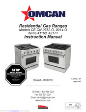 Omcan CE-CN-0762-O Instruction Manual
