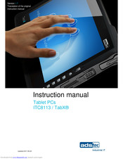ADS-tec ITC8113 TabX Instruction Manual