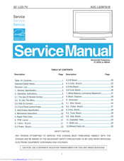 Energy Star AOC L32W781B Service Manual