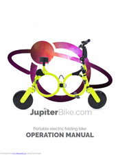 JUPITERBIKE Portable electric folding bike Operation Manual