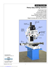 Quality Machine Tools PM-940M Manual