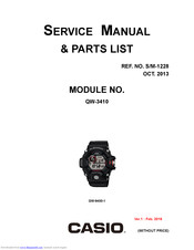 Casio GW-9400-1 Service Manual & Parts List