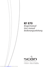 SCAN domestic KF 870 User Manual