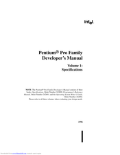 Intel Pentium Pro Family Developer's Manual
