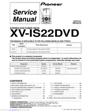 Pioneer XV-IS22DVD Service Manual