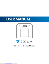 3DKreator Kreator Motion User Manual