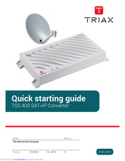 Triax TSS 400 SAT Quick Starting Manual