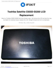 Toshiba C655D-S5200 Replacement Manual