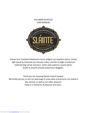 SLAINTE INSTANT SMOKER User Manual