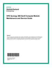 Hp Synergy 480 Gen9 Maintenance And Service Manual