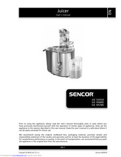 Sencor SJE 1056RD User Manual