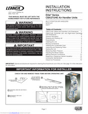LENNOX CBA27UHE-018 INSTALLATION INSTRUCTIONS MANUAL Pdf Download |  ManualsLib Exhaust Hood Wiring Diagram ManualsLib