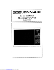 Jenn-Air M170 Use And Care Manual