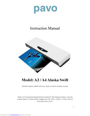 PAVO A3 Alaska Swift Instruction Manual
