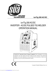 Sua ionTig 200 AC/DC Operation Manual