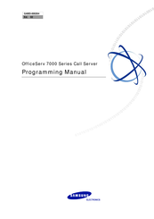 Samsung OfficeServ 7000 Series Programming Manual