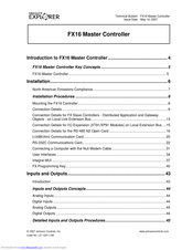 Facility Explorer FX16 Technical Bulletin