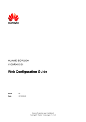 Huawei EGW2100 Web Configuration Manual