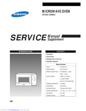 Samsung CE735GV Manual Supplement