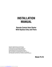 Magnadyne PL70 Installation Manual