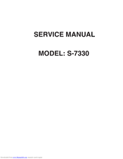 Janome S-7330 Service Manual