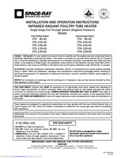 Space-Ray CTA 80-30 Installation And Operation Instructions Manual