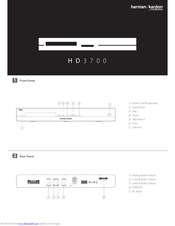 Harman Kardon HD 3700 Manual