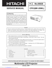 Hitachi CPX2(M1-20WL) Service Manual