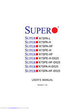 Supermicro SUPER X7SPE-HF-D525 User Manual
