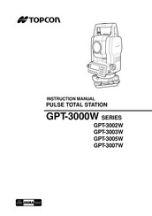TOPCON INSTRUCTION MANUAL PULSE TOTAL STATION GPT-3000W Series 