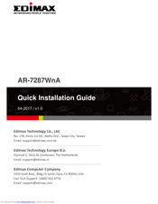 Edimax AR-7287WnA Quick Installation Manual
