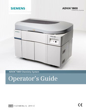 Siemens ADVIA 1800 Operator's Manual