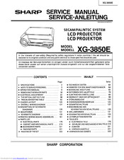 Sharp SharpVision XG-3850E Service Manual
