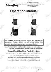 FarmBoy FB-KBS-180 Operation Manual