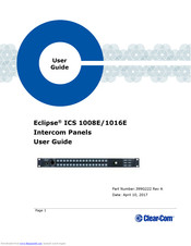 Clear-Com Eclipse ICS 1008E User Manual