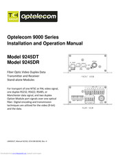 Optelecom 9245DT Installation And Operation Manual