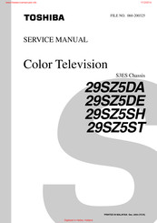 Toshiba 29SZ5ST Service Manual