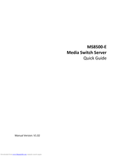 Uniview MS8500-E Quick Manual