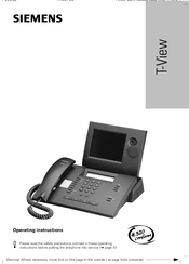 Siemens T-View Operating Instructions Manual