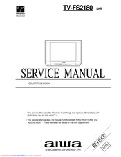 Aiwa TV-FS2180 Service Manual
