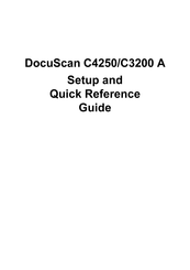 Fuji Xerox DocuScan C3200A Setup And Quick Reference Manual