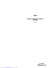 TelcoBridges TMP5900 System Installation Manual
