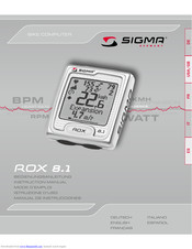 Sigma ROX 8.1 Instruction Manual