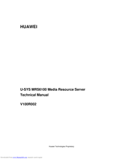 Huawei U-SYS MRS6100 Technical Manual