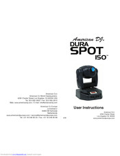 American DJ Dura Spot 150 User Instructions