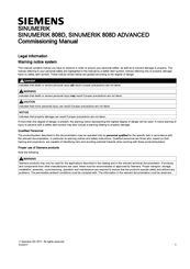Siemens SINUMERIK 808D ADVANCED Commissioning Manual