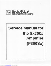 Electro-Voice Sx300a Service Manual
